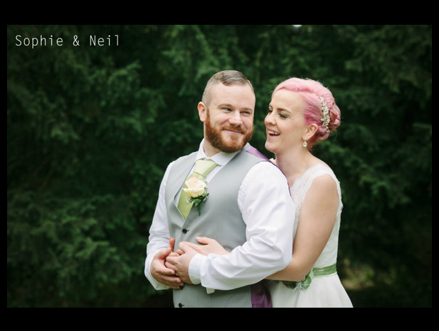 Sophie and Neil on their wedding day at Holy Trinity Ashby